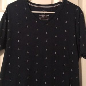 Navy blue v neck shirt size medium